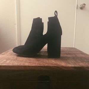Black heeled booties